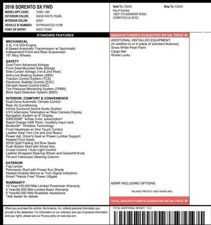 2016 Kia Sorento